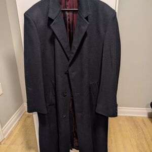 Men's Elegant Navy Trench Coat